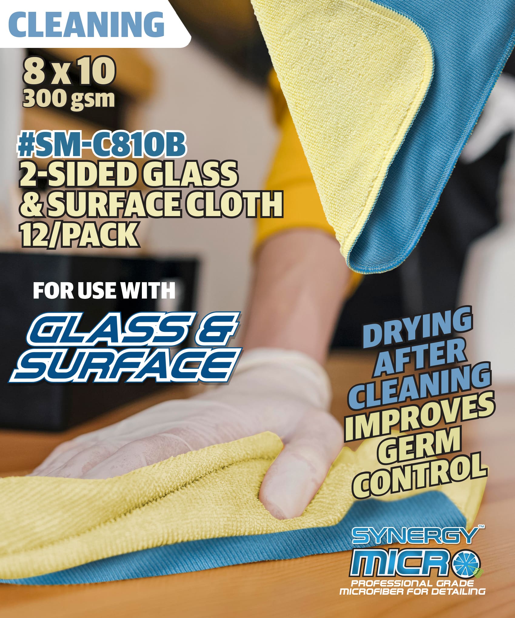 8 x 10 2-Sided Glass & Surface Cloth Glass & Surface Cloth