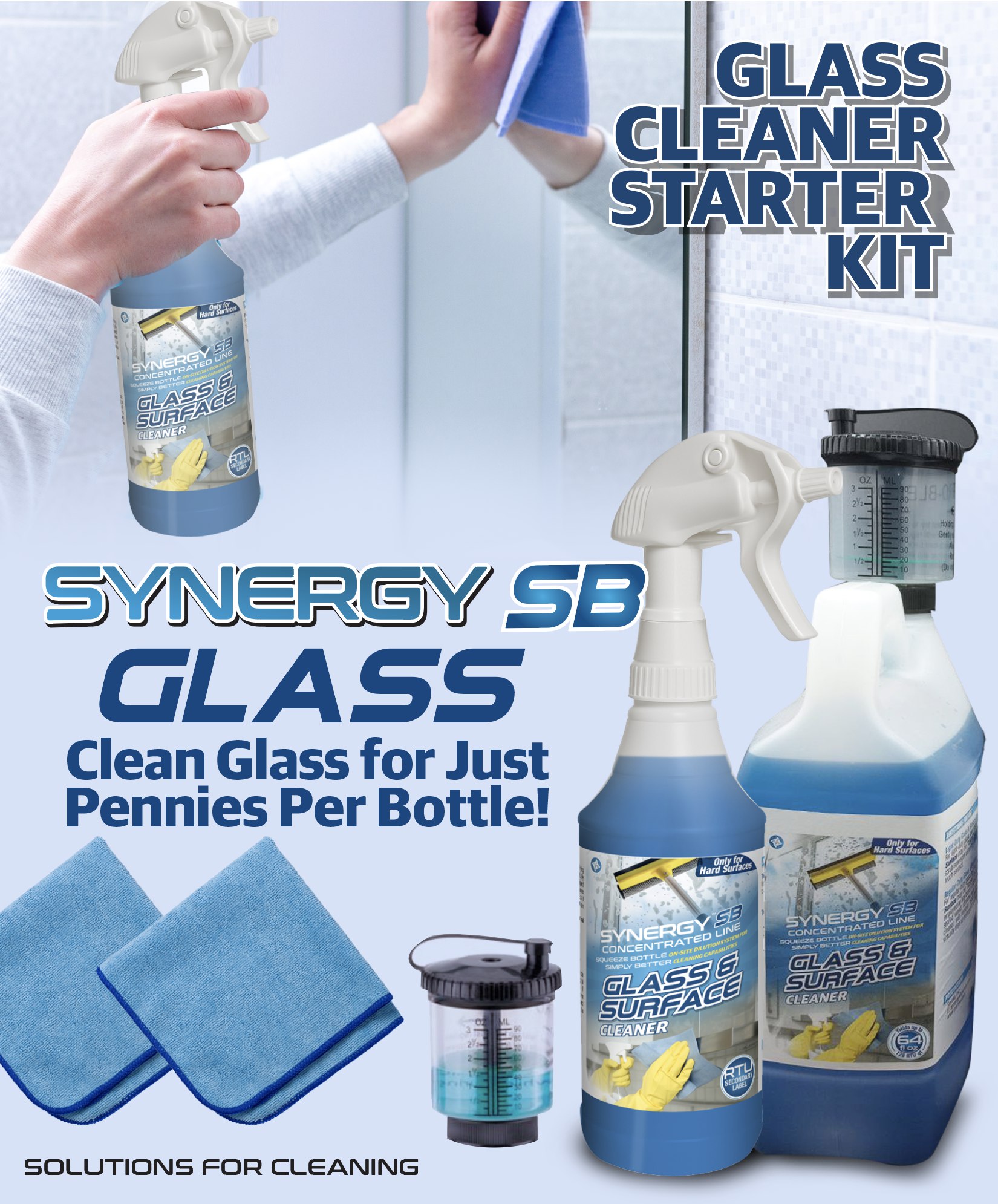 Synergy Concentrated Glass & Surface Starter Kit